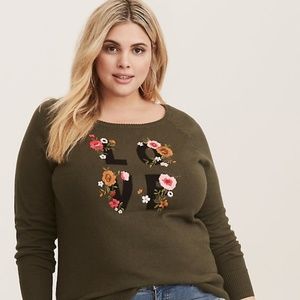 Torrid Floral Love Sweater